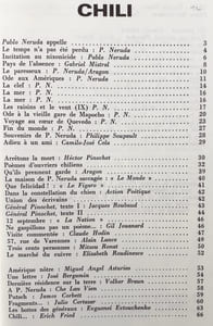 Action poétique n°55, quatrième trimestre 1973. Numéro spécial consacré au Chili et à Pablo Neruda.