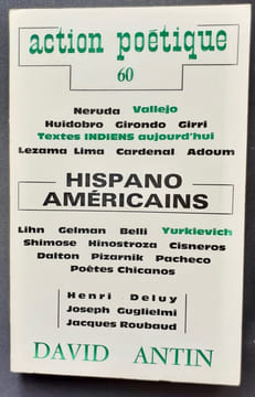 Action poétique n°60, quatrième trimestre 1974. . NERUDA (Pablo) - YURKIEVICH (Saül) - HUIDOBRO (Vicente) - GIRRI (Alberto) - VARGAS (Roberto) - ADOUM ...