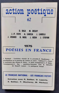 Action poétique n°62, deuxième trimestre 1975.