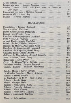 Action poétique n°64, quatrième trimestre 1975 : Troubadours.. RUDEL (Jaufre) - VIDAL (Peire) - CARDENAL (peire) - RAIMBAUT DE VACQUEIRAS - DIA ...