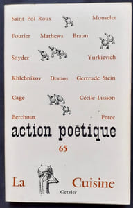 Action poétique n°65, premier trimestre 1976 : Cuisine.