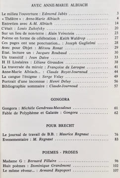 Action poétique n°74, juin 1978 : Avec Anne-Marie Albiach.. Anne-Marie ALBIACH, Louis ZUKOFSKY, Edmond JABES, Liliane GIRAUDON, Serge VELAY, Claude ...