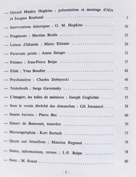 Action poétique n°84, mai 1981 -. BRODA (Martine) - ETIENNE (Marie) - SALAGER (Annie) - BEC (Pierre) - MANLEY HOPKINS (Gerard) - GAVRONSKY (Serge) - ...