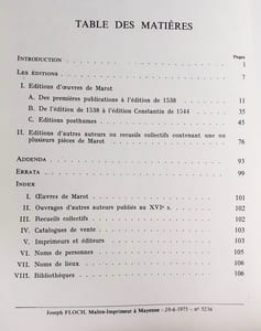 Bibliographie des éditions de Clément Marot publiées au XVIème siècle.