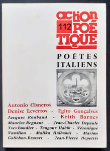 Action poétique n°112, troisième trimestre 1988 -