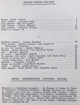 Action poétique n°112, troisième trimestre 1988 -. CISNEROS (Antonio) - LEVERTOV (Denise) - GONCALVES (Egito) - BARNES (Keith) - ROUBAUD (Jacques) - ...