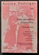 Action poétique n°166, printemps 2002. par STEIN (Gertrude) - Michelle GRANGAUD, Elfriede CZURDA, Michael DONHAUSER, Helga GLANTSCHNIG, Anselm GLUCK, Margret KREIDL, Christian LOIDL, Rosa POCK, Peter WATERHOUSE.  - Image 1
