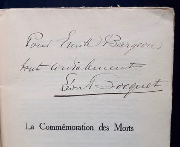 La commémoration des morts (Les destinées mauvaises) : Louis Pergaud, André Lafon, Paul Drouot, Emile Despax, Lionel des Rieux, Charles Dumas, Charles Perrot, quelques autres.