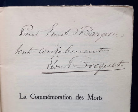 La commémoration des morts (Les destinées mauvaises) : Louis Pergaud, André Lafon, Paul Drouot, Emile Despax, Lionel des Rieux, Charles Dumas, Charles ...