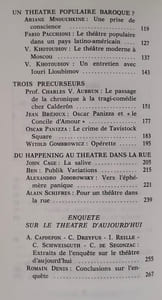 Le théâtre 1968-1. Cahiers dirigés par Arrabal.