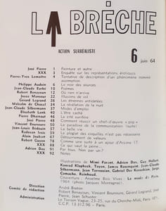 La Brèche. Action surréaliste. N°6, juin 1964.