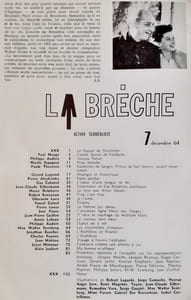 La Brèche. Action surréaliste. N°7, décembre 1964.
