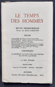 Le Temps des hommes - Revue trimestrielle : octobre-décembre 1960, N°XI -