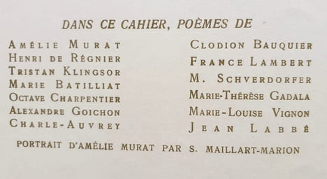 Poésie - Cahiers mensuels illustrés - Avril 1933 -. MURAT (Amélie) - REGNIER (Henri de) - KLINGSOR (Tristan) - BATILLIAT (Marie) - CHARPENTIER ...