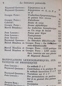 Oulipo. La littérature potentielle (Créations Re-créations Récréations).