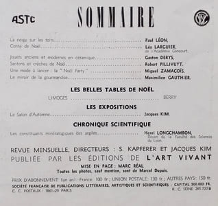 Les Arts du Feu : céramique, verrerie, vitraux, émaux. N°5, novembre 1938.