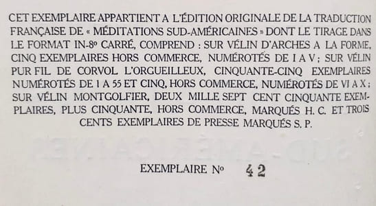 Méditations sud-américaines.
