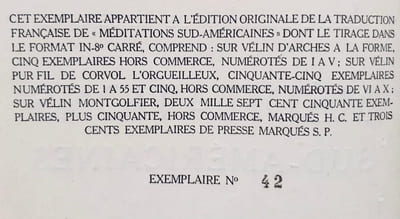Méditations sud-américaines.