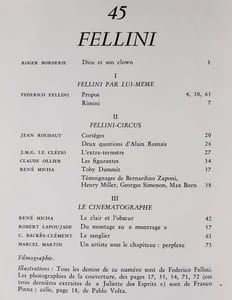 L'Arc, revue trimestrielle, n°45 : Fellini.