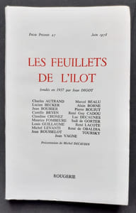 Poésie présente. Cahiers trimestriels de poésie. N°27, juin 1978: numéro spécial consacré aux Feuillets de l’Ilot, fondés en 1937 par Jean Digot.