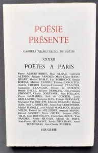 Poésie présente. Cahiers trimestriels de poésie. N°XXXXII, mars 1982. Numéro spécial consacré aux poètes à Paris.