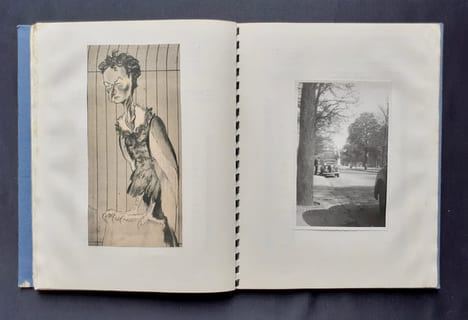 Album de photos, cartes, dessins, coupures de presse par un amateur - . BARRAULT (Jean-Louis) - 
