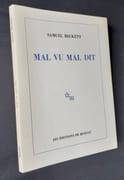 Mal vu mal dit -  par BECKETT (Samuel) - 