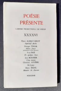 Poésie présente. Cahiers trimestriels de poésie. N°XXXXVI, mars 1983.