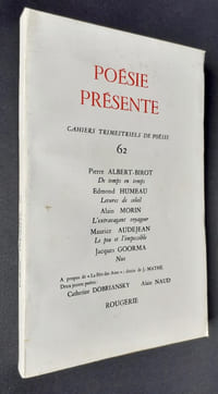 Poésie présente. Cahiers trimestriels de poésie. N°62, mars 1987.