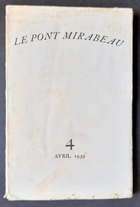 Le Pont Mirabeau : n° 4, avril 1939.