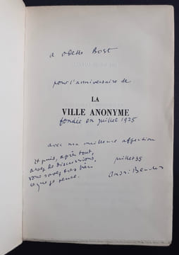 La ville anonyme - . BEUCLER (André) - 