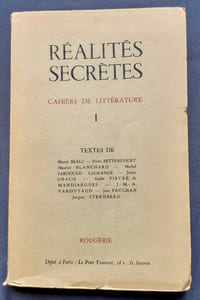 Réalités secrètes, "Cahiers de littérature" trimestriels. N° 1, octobre 1955.