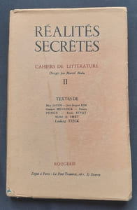 Réalités secrètes, "Cahiers de littérature" trimestriels. N°2, mai 1956.