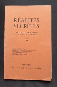 Réalités secrètes, "Cahiers de littérature" trimestriels. N°10, mars 1961.
