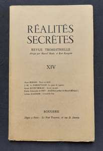 Réalités secrètes, "Cahiers de littérature" trimestriels. N°14, juin 1962.