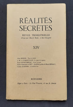 Réalités secrètes, "Cahiers de littérature" trimestriels. N°14, juin 1962.. BORNE (Alain). PAROUTAUD (J.). RIVET-BORAC (Renée). ORY (Carlos Edmundo ...