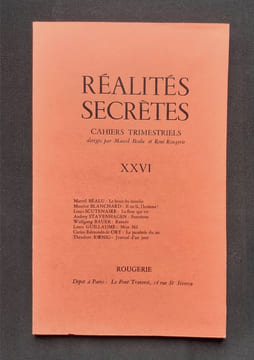 Réalités secrètes, "Cahiers de littérature" trimestriels. N°26, avril 1966.. BEALU (Marcel). BLANCHARD (Maurice). SCUTENAIRE (Louis). STAVENHAGEN ...