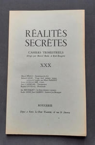 Réalités secrètes, "Cahiers de littérature" trimestriels. N°30, avril 1967.