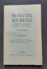 Réalités secrètes, "Cahiers de littérature" trimestriels. N°36-37, août 1969.. BEALU (Marcel). ALBERT-BIROT (Pierre). GOLDSCHMIDT (George-Arthur).