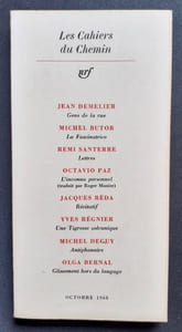Les Cahiers du Chemin. N°4, octobre 1968.