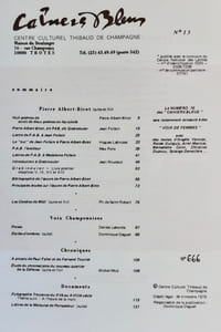 Pierre-Albert Birot I et II. Cahiers bleus: n°14 et 15, hiver-printemps-été 1979.