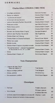 Charles-Albert Cingria. Cahiers bleus: n°24, hiver, été 1982.. CINGRIA (Charles-Albert). HUMEAU (Edmond). REDA (Jacques). DHOTEL (André). CINGRIA ...