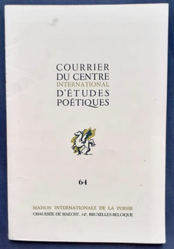 Roger Laporte ou l’écriture angélique, par Henri Raynal. Le Courrier du centre international d’études poétiques, n°64, février 1968.. RAYNAL (Henri). ...