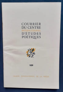 La destruction ou l’amour de Vicente Aleixandre, par Jacques Ancet. Paul Eluard et la picturalité poétique, par Albert Mingelgrün. Le Courrier du centre international d’études poétiques, n°109, septembre-octobre 1975.