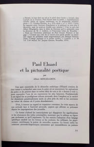 La destruction ou l’amour de Vicente Aleixandre, par Jacques Ancet. Paul Eluard et la picturalité poétique, par Albert Mingelgrün. Le Courrier du centre international d’études poétiques, n°109, septembre-octobre 1975.