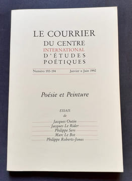 Poésie et peinture. Courrier du centre international d’études poétiques, n°193-194, janvier-juin 1992.. KANDINSKY (Wassily). LE BOT (Marc). ...