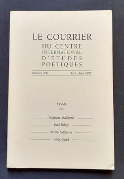 Courrier du centre international d’études poétiques, n°206, avril-juin 1995.. SUIED (Alain). PHILIPPON (Michel). MEITINGER (Serge). DOBZYNSKI ...