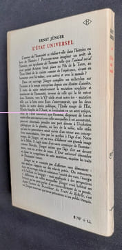 L'Etat universel. Organisme et organisation. . JUNGER (Ernst) -