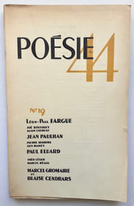 Poésie 44, n°19, mai-juin 1944.
