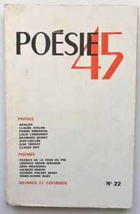 Poésie 45, n°22, janvier 1945.